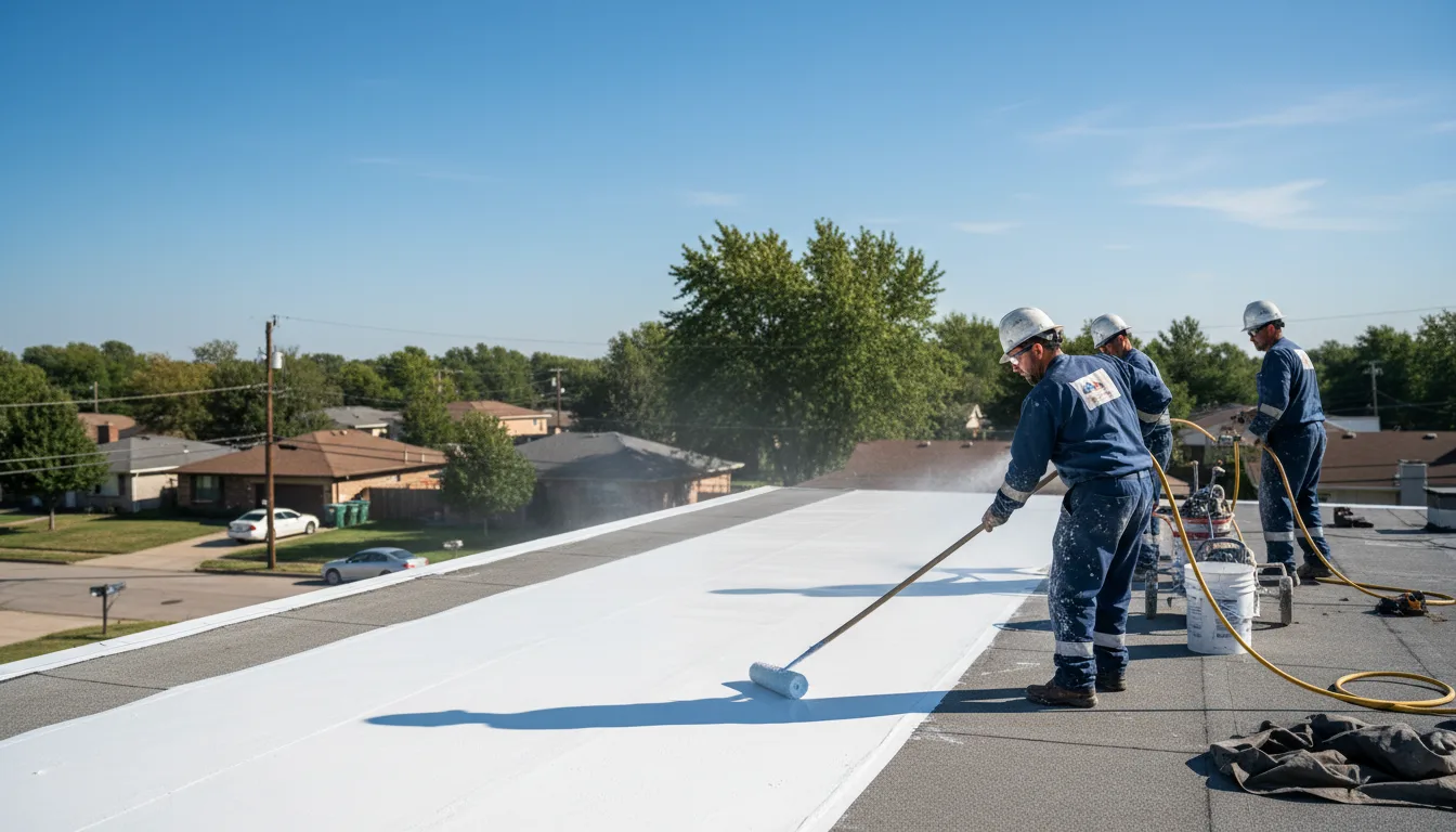 Commercial roof coating in Sweetser, IN near me